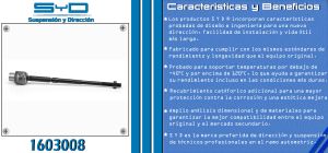 VARILLA DE DIRECCION CHEVROLET-GMC-BUICK-CADILLAC CORSA 1603008-SYD