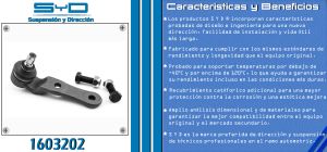 ROTULA DE SUSPENSION CHEVROLET-GMC-BUICK-CADILLAC CHEVY 1603202-SYD