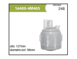 FILTRO PARA GASOLINA   16400-4M405-ASIA
