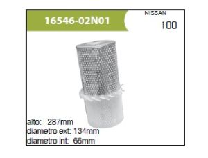FILTRO PARA AIRE NISSAN NV350 URVAN 16546-02N01-ASIA