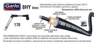 CABLES PARA BUJIA CHEVROLET-GMC-BUICK-CADILLAC CHEVY C-2 170-8HY-GAR