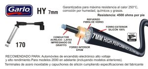 CABLES PARA BUJIA CHEVROLET-GMC-BUICK-CADILLAC CHEVY C-2 170-HY-GAR