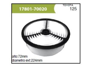 FILTRO PARA AIRE   17801-70020-ASIA