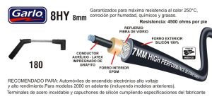 CABLES PARA BUJIA CHRYSLER-DODGE-HYUNDAI CARAVAN 180-8HY-GAR