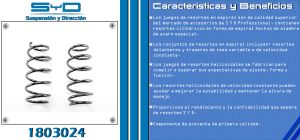 RESORTE PARA SUSPENSION CHEVROLET-GMC-BUICK-CADILLAC CORSA 1803024-SYD