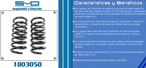 RESORTE PARA SUSPENSION CHEVROLET-GMC-BUICK-CADILLAC ACADIA 1803050-SYD