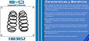 RESORTE PARA SUSPENSION CHEVROLET-GMC-BUICK-CADILLAC TORNADO PICK-UP 1803052-SYD