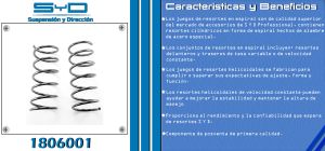 RESORTE PARA SUSPENSION CHRYSLER-DODGE-HYUNDAI ATOS 1806001-SYD