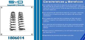 RESORTE PARA SUSPENSION CHRYSLER-DODGE-HYUNDAI CIRRUS 1806014-SYD