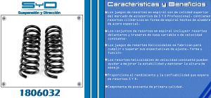 RESORTE PARA SUSPENSION CHRYSLER-DODGE-HYUNDAI RAM 1500 PICK-UP 1806032-SYD