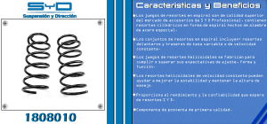 RESORTE PARA SUSPENSION FORD-LINCOLN-MERCURY ESCAPE 1808010-SYD