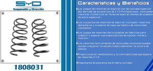 RESORTE PARA SUSPENSION FORD-LINCOLN-MERCURY MUSTANG 1808031-SYD