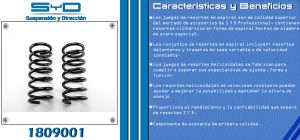 RESORTE PARA SUSPENSION HONDA ODYSSEY 1809001-SYD