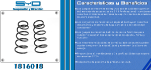RESORTE PARA SUSPENSION NISSAN TIIDA 1816018-SYD
