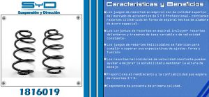 RESORTE PARA SUSPENSION NISSAN TIIDA 1816019-SYD