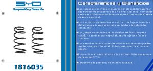 RESORTE PARA SUSPENSION NISSAN SENTRA 1816035-SYD