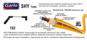CABLES PARA BUJIA 182-SHY-GAR
