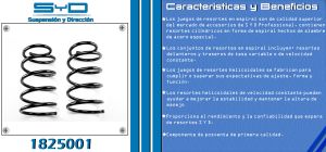 RESORTE PARA SUSPENSION TOYOTA COROLLA 1825001-SYD