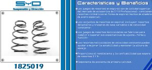 RESORTE PARA SUSPENSION TOYOTA CAMRY 1825019-SYD