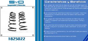 RESORTE PARA SUSPENSION TOYOTA COROLLA 1825022-SYD