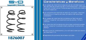 RESORTE PARA SUSPENSION VOLKSWAGEN GOL 1826007-SYD