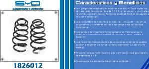 RESORTE PARA SUSPENSION VOLKSWAGEN BORA 1826012-SYD