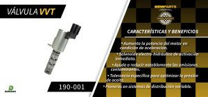 VALVULA DE CONTROL DE TIEMPO VARIABLE PONTIAC VIBE 190-001