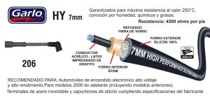 CABLES PARA BUJIA   206-HY-GAR