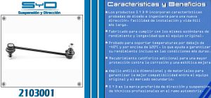 TORNILLO ESTABILIZADOR CHEVROLET-GMC-BUICK-CADILLAC COBALT 2103001-SYD