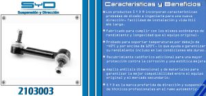 TORNILLO ESTABILIZADOR CHEVROLET-GMC-BUICK-CADILLAC BRAVADA 2103003-SYD