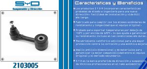 TORNILLO ESTABILIZADOR CHEVROLET-GMC-BUICK-CADILLAC AVALANCHE 2103005-SYD