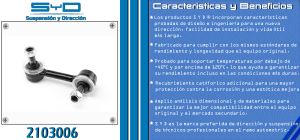 TORNILLO ESTABILIZADOR CHEVROLET-GMC-BUICK-CADILLAC BRAVADA 2103006-SYD