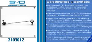 TORNILLO ESTABILIZADOR CHEVROLET-GMC-BUICK-CADILLAC OPTRA 2103012-SYD