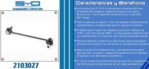 TORNILLO ESTABILIZADOR CHEVROLET-GMC-BUICK-CADILLAC AVEO 2103027-SYD