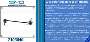 TORNILLO ESTABILIZADOR CHEVROLET-GMC-BUICK-CADILLAC BEAT 2103040-SYD