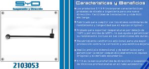 TORNILLO ESTABILIZADOR CHEVROLET-GMC-BUICK-CADILLAC CAMARO 2103053-SYD