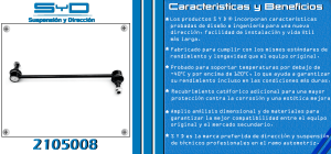 GOMA TORNILLO ESTABILIZADOR HYUNDAI (AMERICANOS) SONATA 2105008-SYD