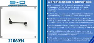 TORNILLO ESTABILIZADOR CHRYSLER-DODGE-HYUNDAI 300 2106034-SYD