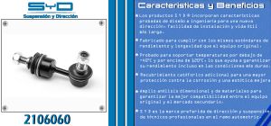 TORNILLO ESTABILIZADOR HYUNDAI (AMERICANOS) AZERA 2106060-SYD