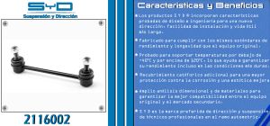 TORNILLO ESTABILIZADOR NISSAN PATHFINDER 2116002-SYD