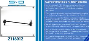 TORNILLO ESTABILIZADOR NISSAN MURANO 2116012-SYD