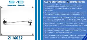 TORNILLO ESTABILIZADOR NISSAN MICRA 2116032-SYD