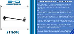 TORNILLO ESTABILIZADOR NISSAN FRONTIER 2116040-SYD