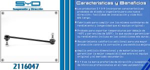 TORNILLO ESTABILIZADOR NISSAN ROGUE 2116047-SYD
