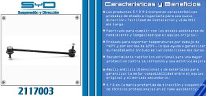 TORNILLO ESTABILIZADOR PEUGEOT 306 2117003-SYD