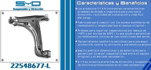 HORQUILLA DE SUSPENSION CHEVROLET-GMC-BUICK-CADILLAC BERETTA 22548677L-CSYD
