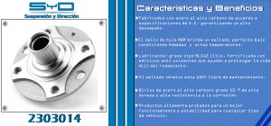 MAZA PARA RUEDA CHEVROLET-GMC-BUICK-CADILLAC CORSA 2303014-SYD