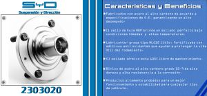 MAZA PARA RUEDA CHEVROLET-GMC-BUICK-CADILLAC OPTRA 2303020-SYD