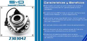 MAZA PARA RUEDA CHEVROLET-GMC-BUICK-CADILLAC VECTRA 2303042-SYD