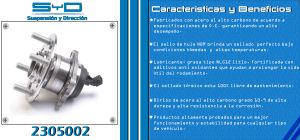 MAZA PARA RUEDA HYUNDAI (AMERICANOS) ACCENT 2305002-SYD